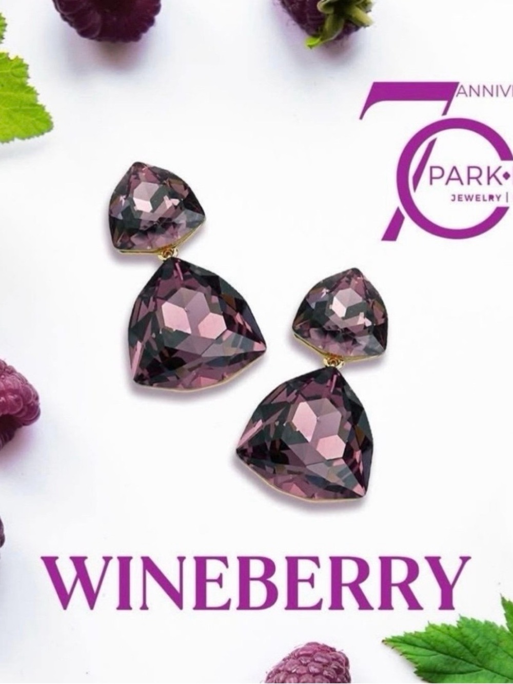 Park Lane | Wineberry Earrings | 1 1/4” Length